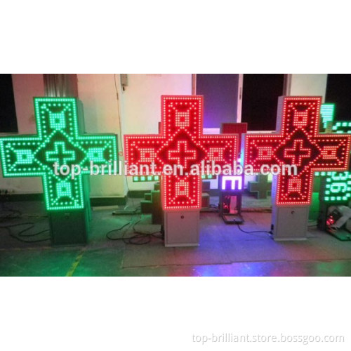 P16/p10 green led cross display/led pharmacy display screen